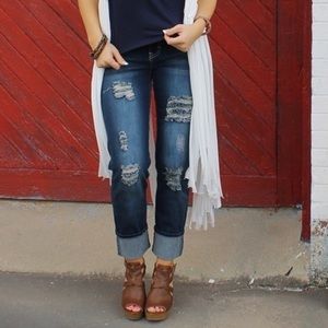 Dark Distressed Jeans